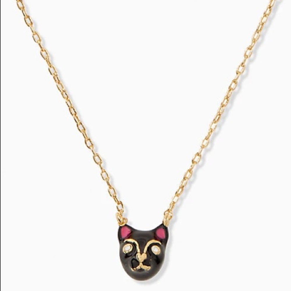 Kate Spade House Cat Mini Pendant Necklace NWT
